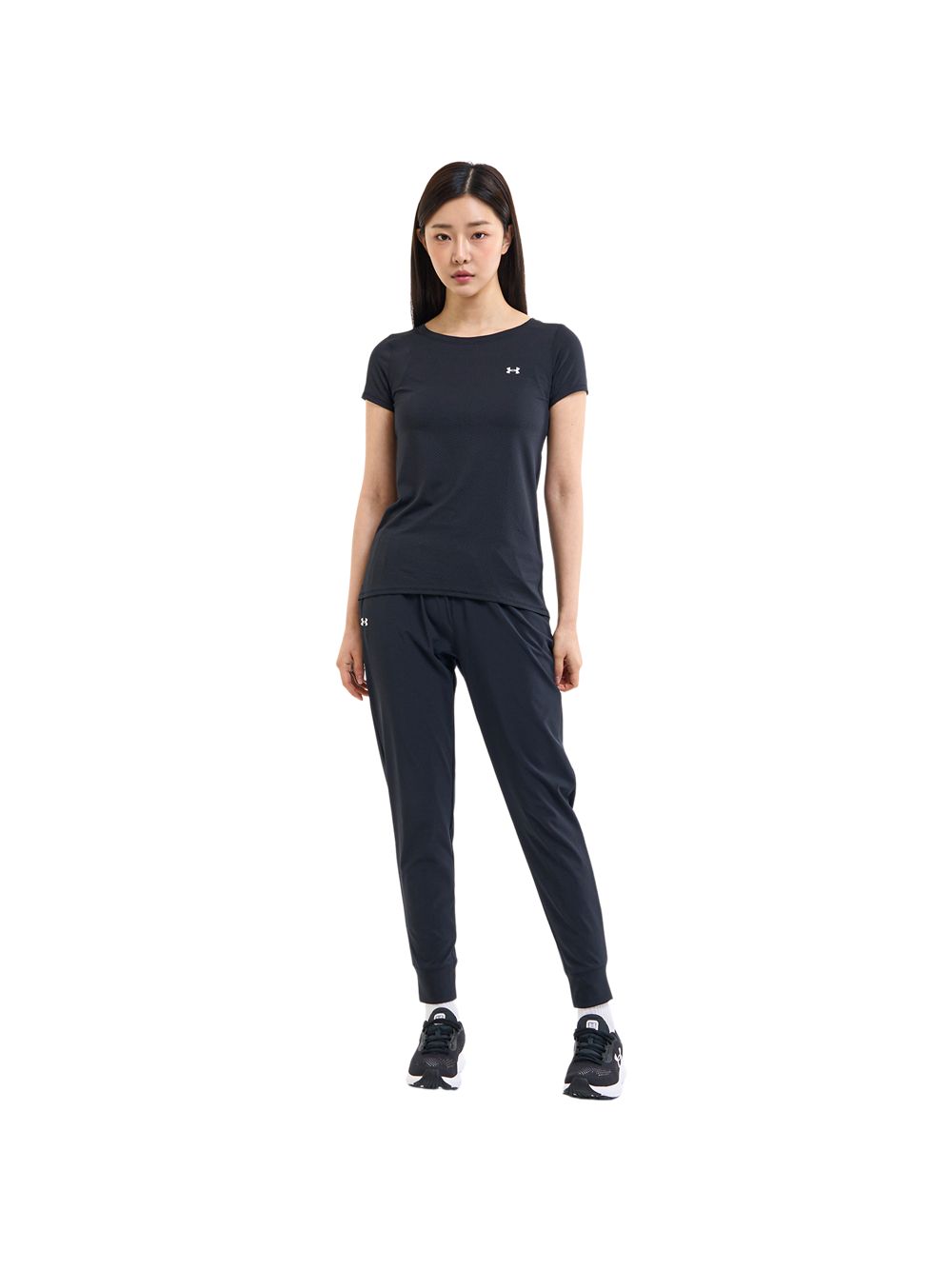Pantalone Sportivo Under Armour RIVAL HI RISE WOVEN Donna - Nero