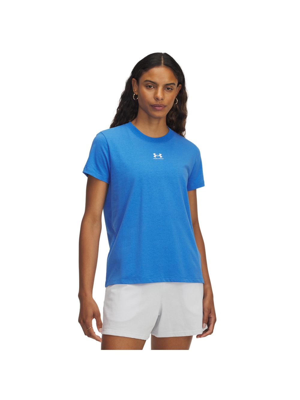 T-shirt Under Armour RIVAL CORE SS Donna - Blu
