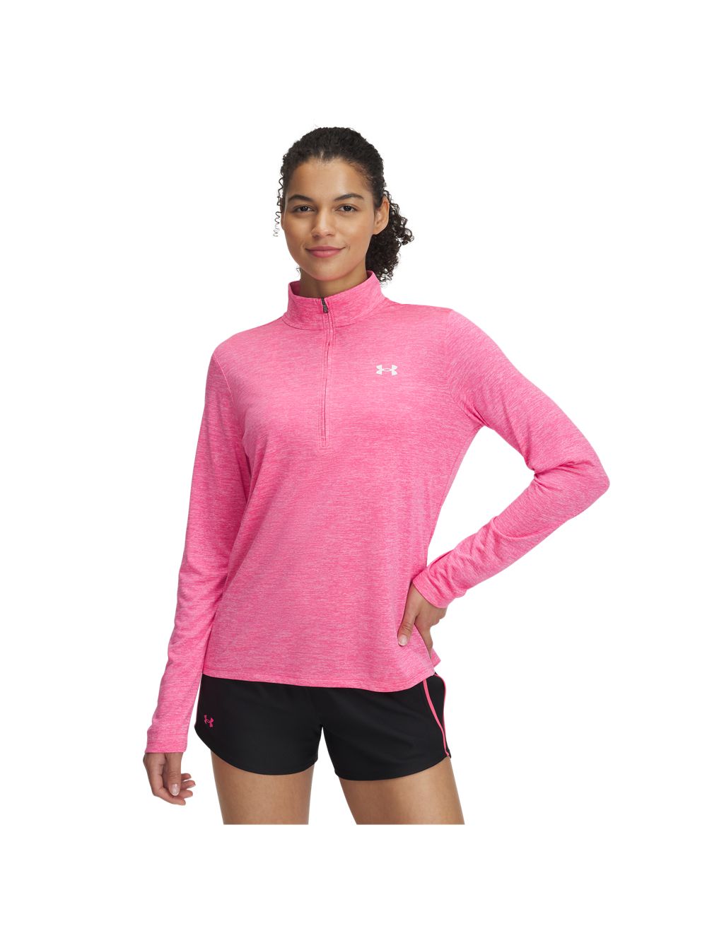 Felpa Under Armour TECH 1/2 ZIP Donna - Rosa