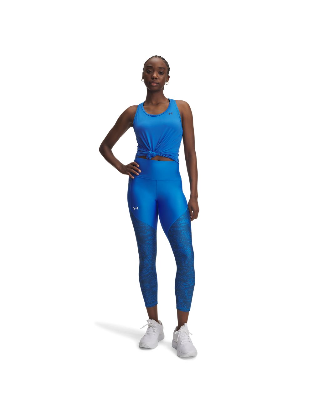 Leggings Sportivo Under Armour TECH PRINT PANEL ANKLE Donna - Blu