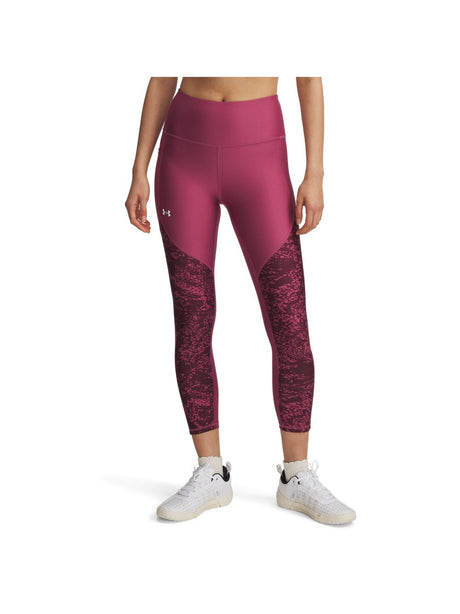 Leggings Sportivo Under Armour TECH PRINT PANEL ANKLE Donna - Fuxia