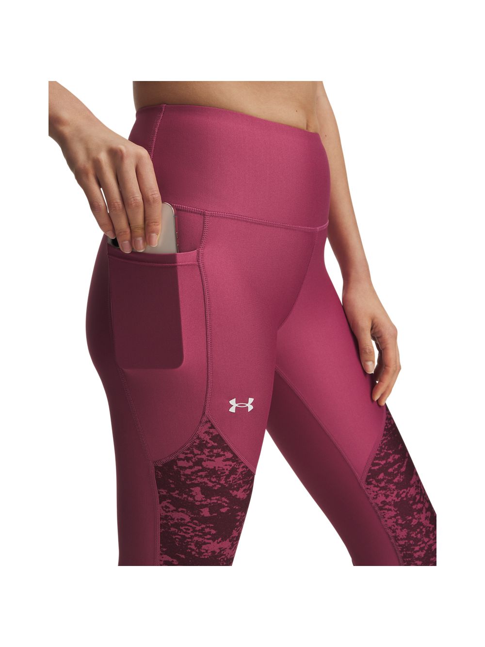 Leggings Sportivo Under Armour TECH PRINT PANEL ANKLE Donna - Fuxia