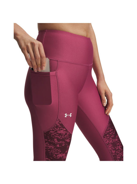 Leggings Sportivo Under Armour TECH PRINT PANEL ANKLE Donna - Fuxia