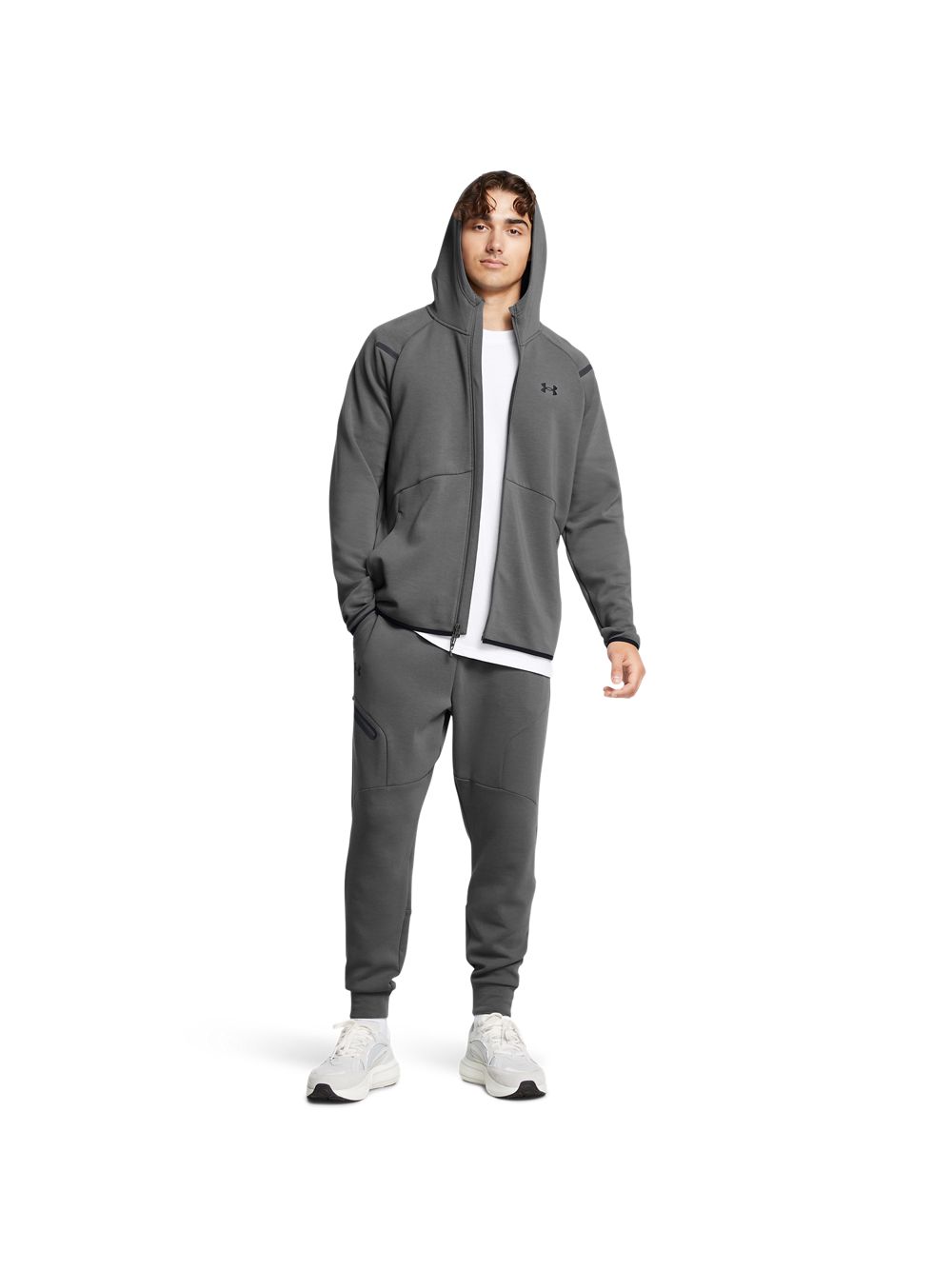 Felpa Under Armour UNSTOPPABLE FLC FZ HD EU Uomo - Grigio