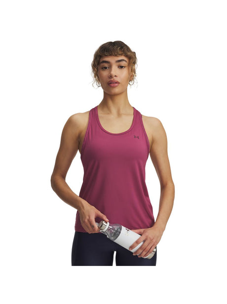 Canottiera Sportiva Under Armour TECH KNOCKOUT Donna - Fuxia