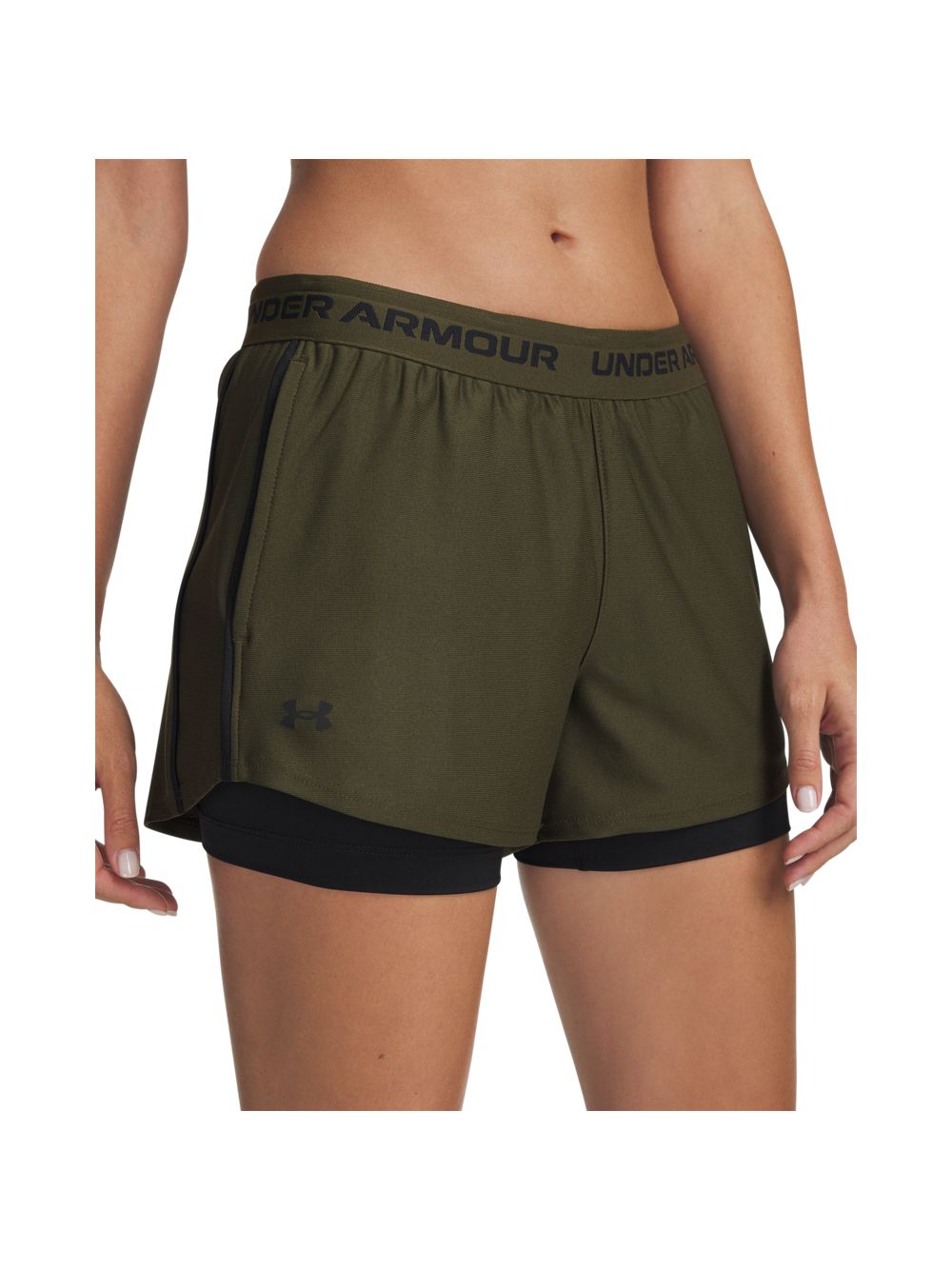 Pantaloncino Sportivo Under Armour TECH PLAY UP 2IN1 Donna - Verde