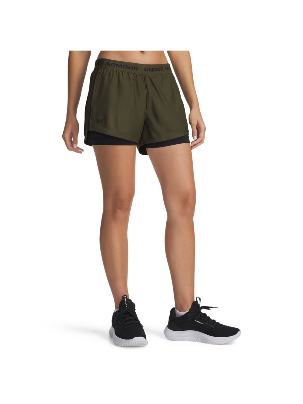 Pantaloncino Sportivo Under Armour TECH PLAY UP 2IN1 Donna - Verde