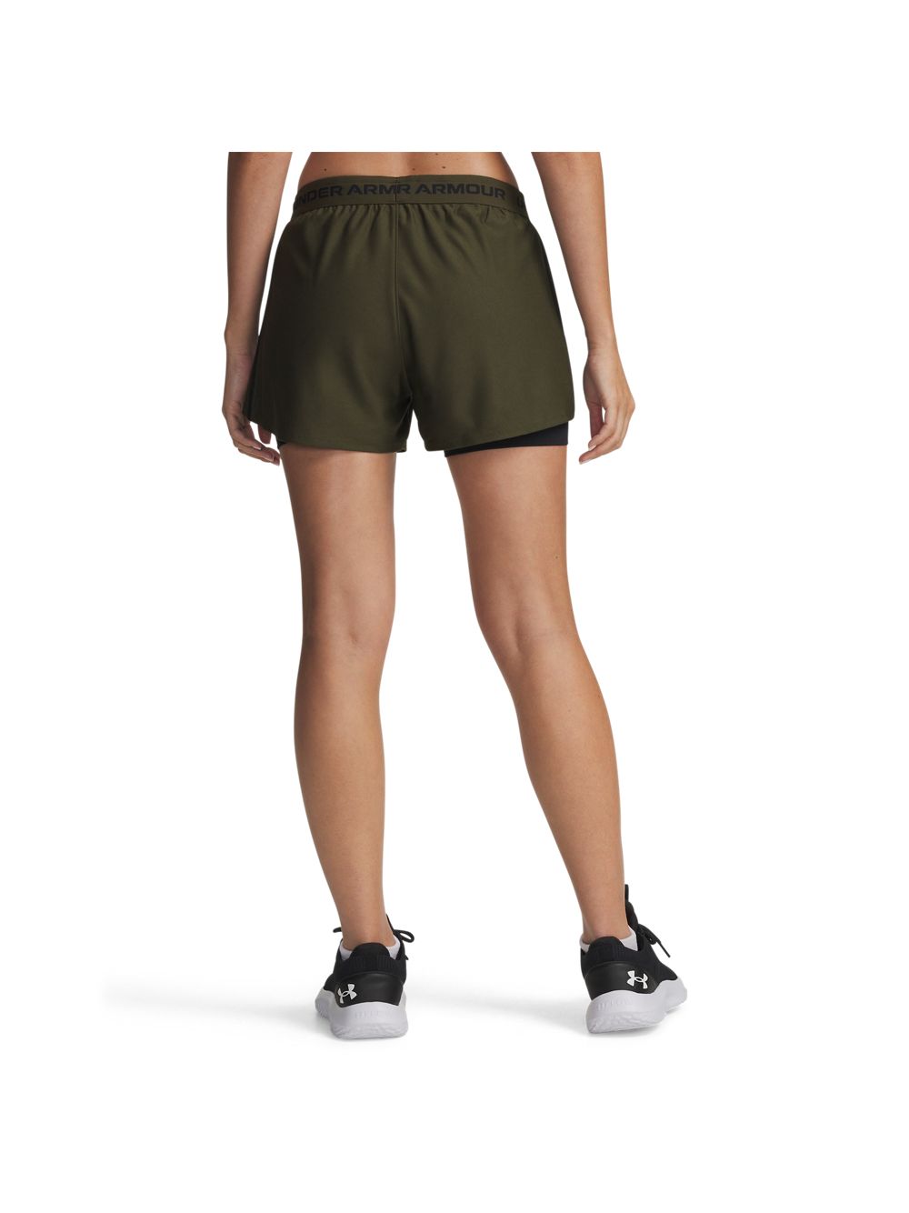 Pantaloncino Sportivo Under Armour TECH PLAY UP 2IN1 Donna - Verde