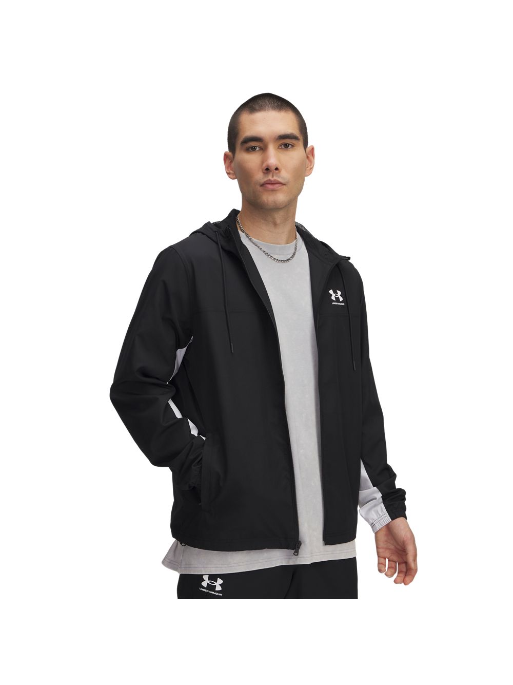 Giubbino Under Armour RIVAL WVN WINDBREAKER Uomo - Nero