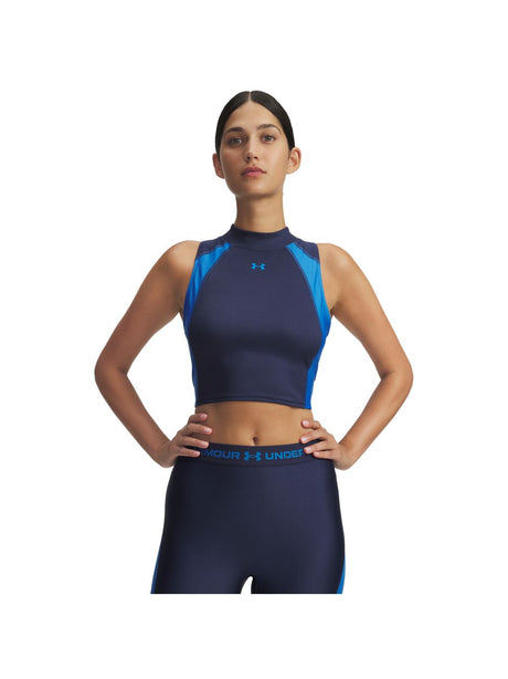 Canottiera Sportiva Under Armour HG RIB Donna - Blu