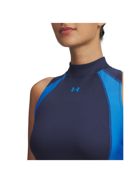 Canottiera Sportiva Under Armour HG RIB Donna - Blu