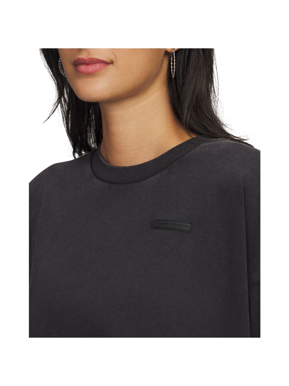 T-shirt Under Armour HWT BOXY WASH SS Donna - Nero