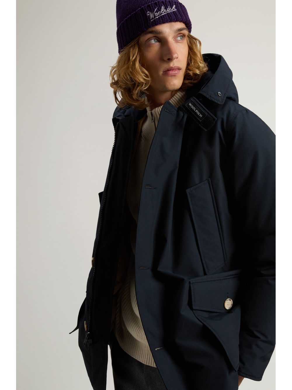 Giubbotto Woolrich ARCTIC DETACHABLE FUR PARKA Uomo - Blu