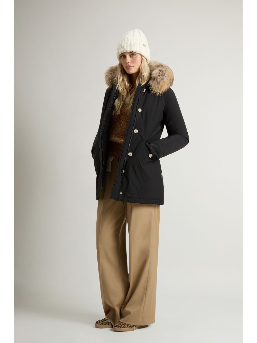 Giubbotto Woolrich LUXURY ARCTIC RACCOON PARKA Donna - Nero