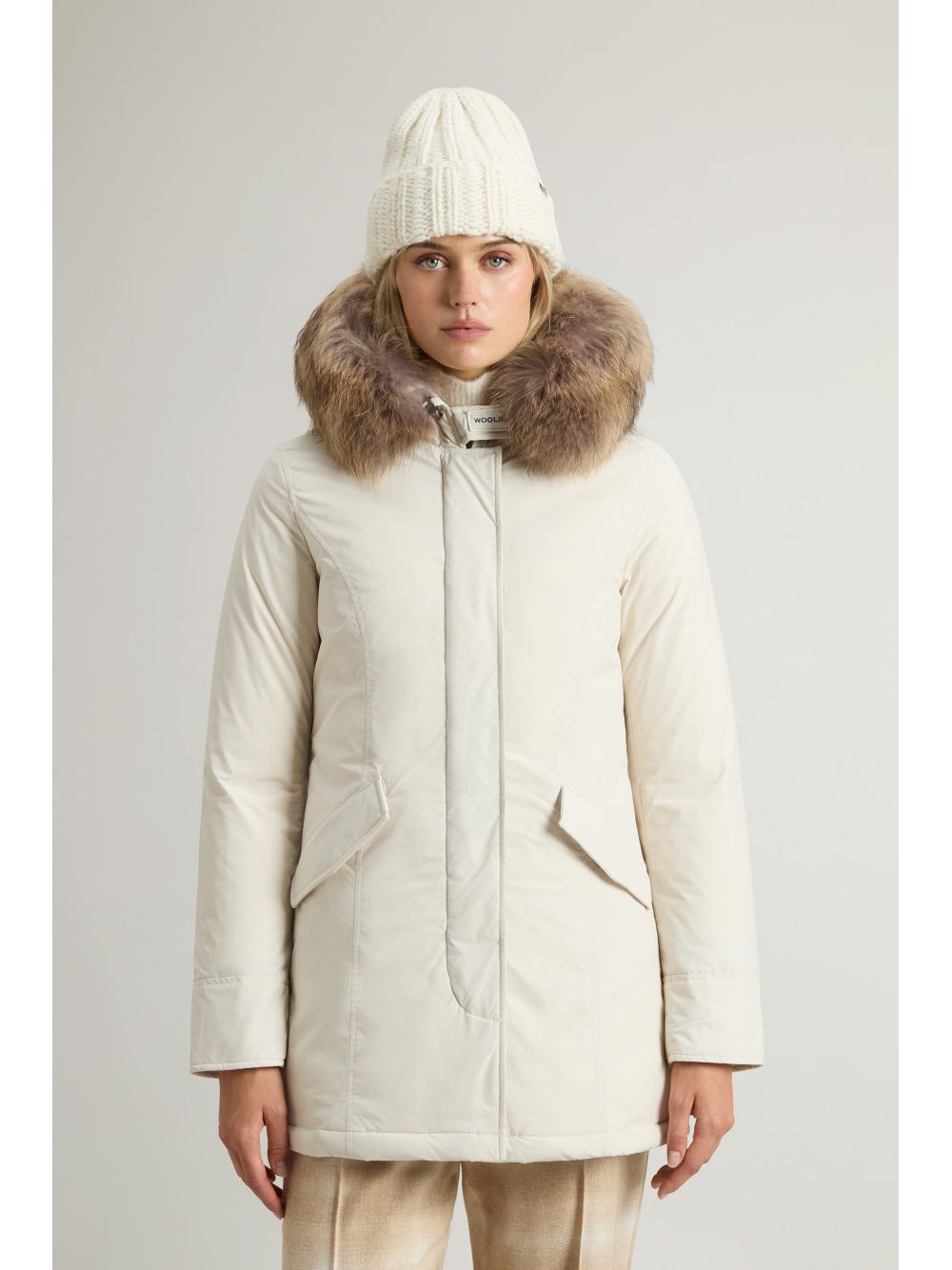 Giubbotto Woolrich LUXURY ARCTIC RACCOON PARKA Donna - Bianco
