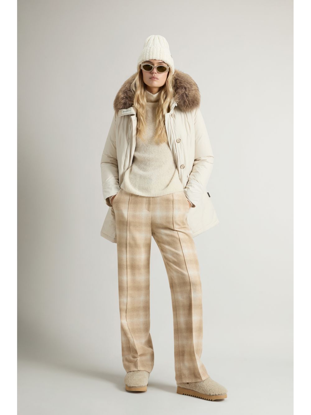 Giubbotto Woolrich LUXURY ARCTIC RACCOON PARKA Donna - Bianco