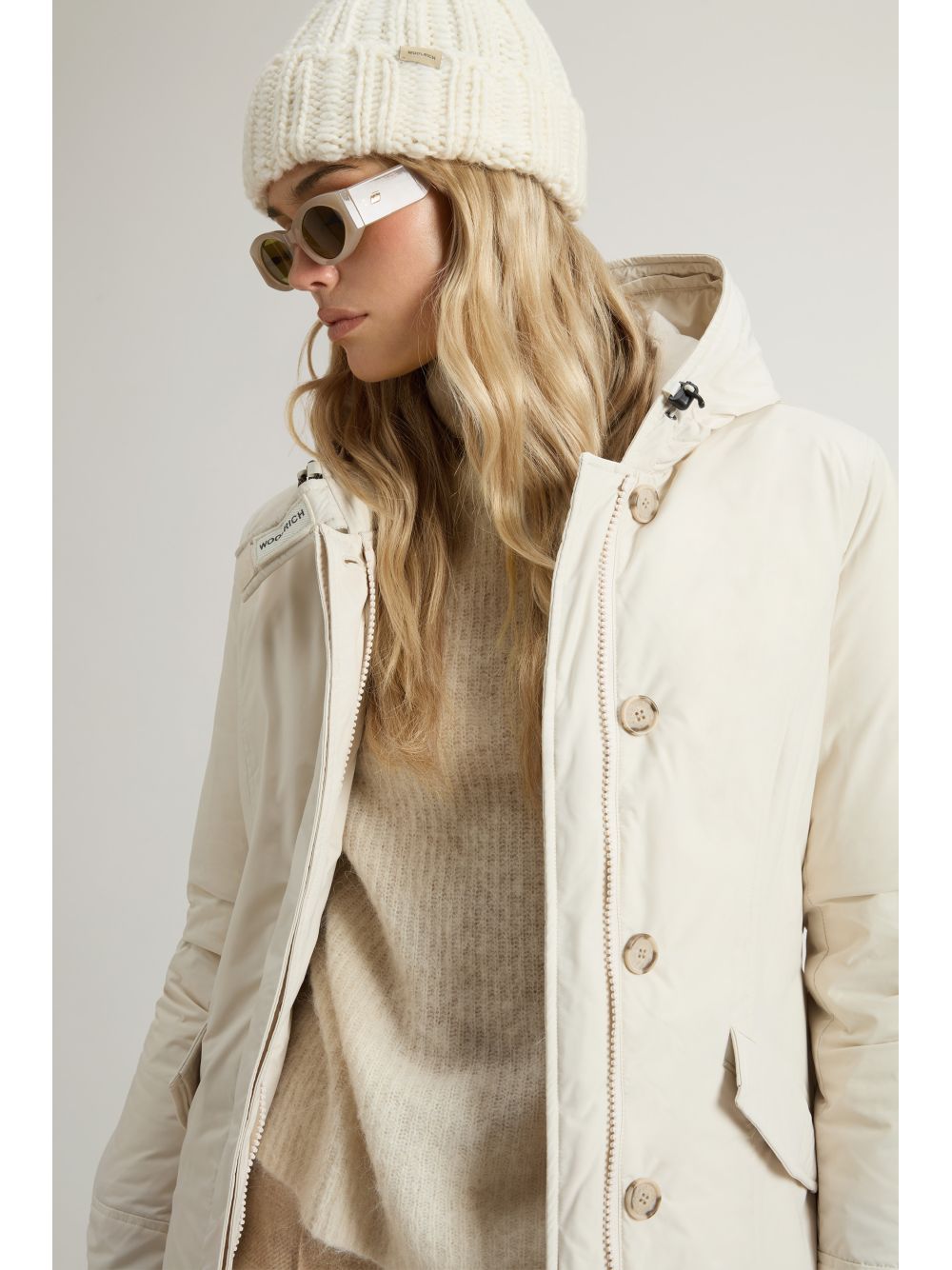 Giubbotto Woolrich LUXURY ARCTIC RACCOON PARKA Donna - Bianco