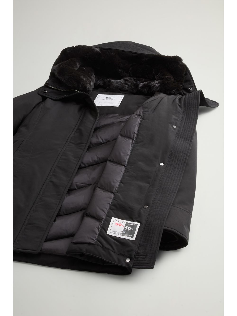 Giubbotto Woolrich BOULDER FAUX FUR PARKA Donna - Nero