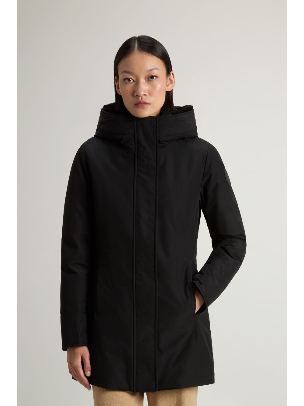 Giubbotto Woolrich BOULDER FAUX FUR PARKA Donna - Nero