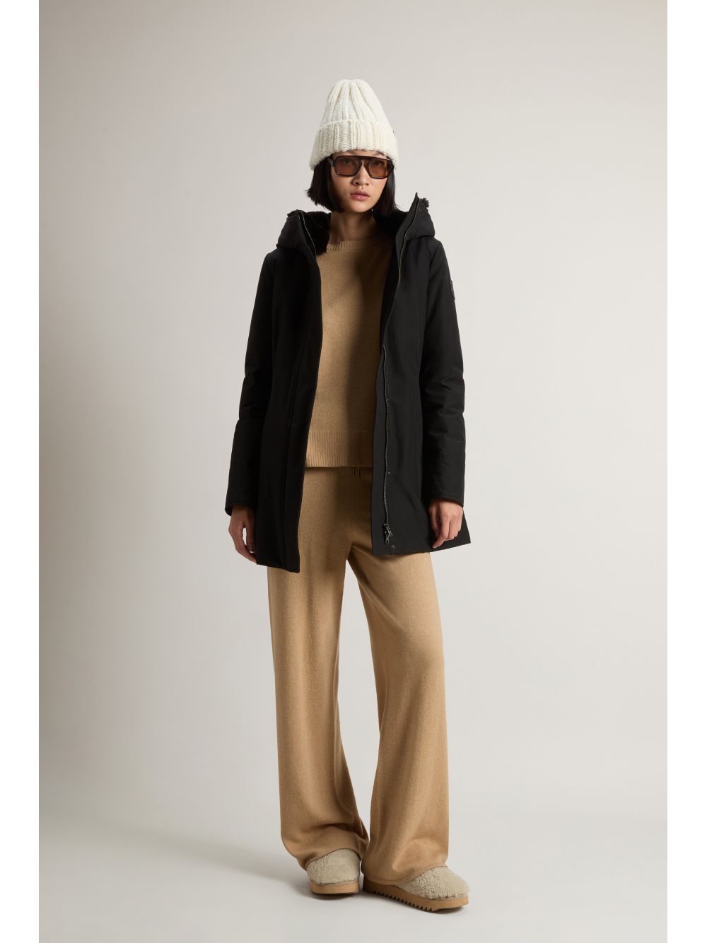 Giubbotto Woolrich BOULDER FAUX FUR PARKA Donna - Nero