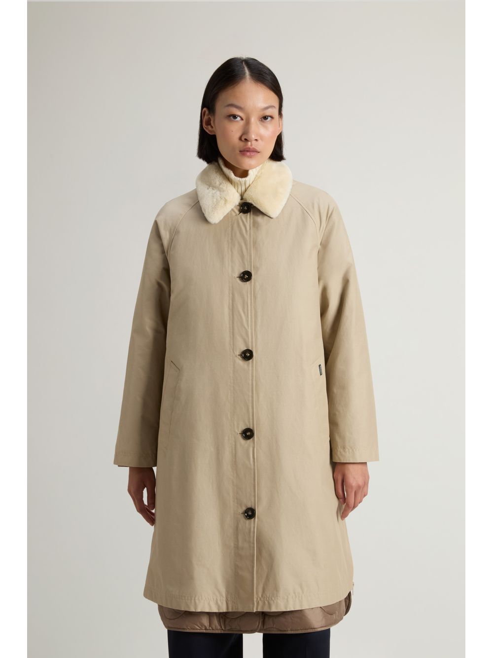 Giubbotto Woolrich ALL WEATHER COAT 3IN1 Donna - Beige
