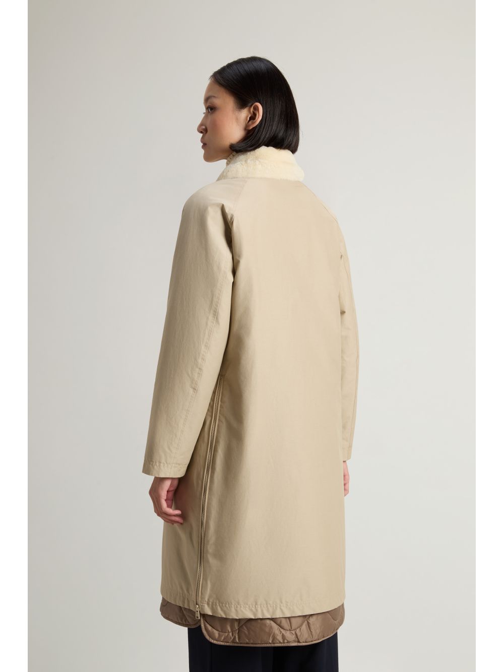 Giubbotto Woolrich ALL WEATHER COAT 3IN1 Donna - Beige