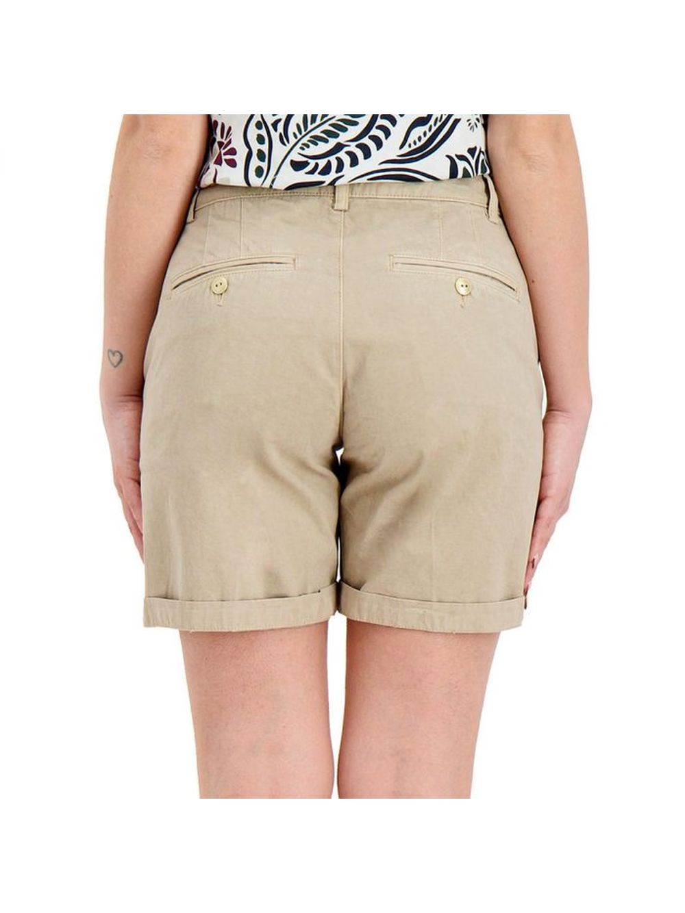 Bermuda 40weft chino basic Donna - Beige