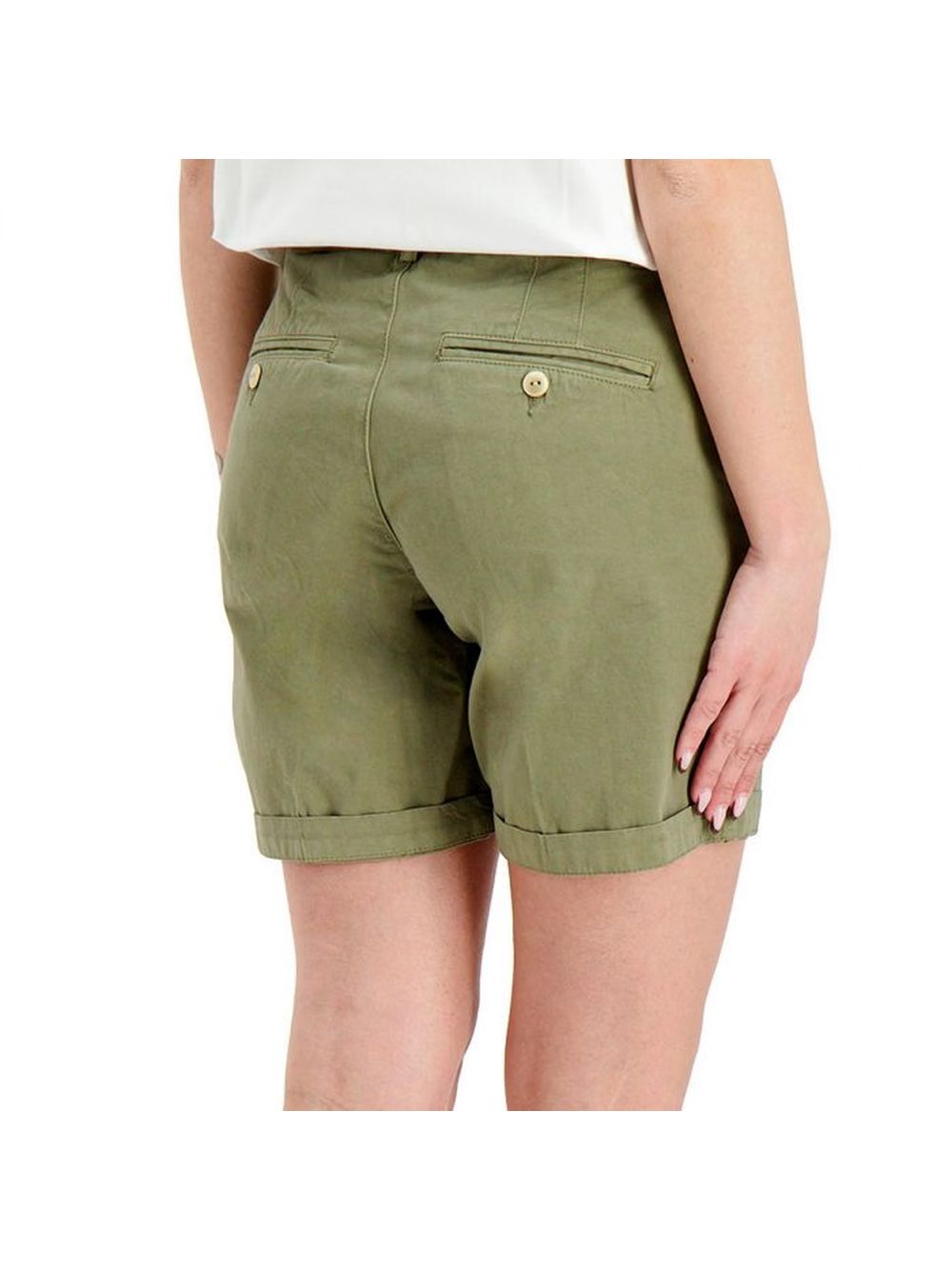 Bermuda 40weft chino basic Donna - Verde