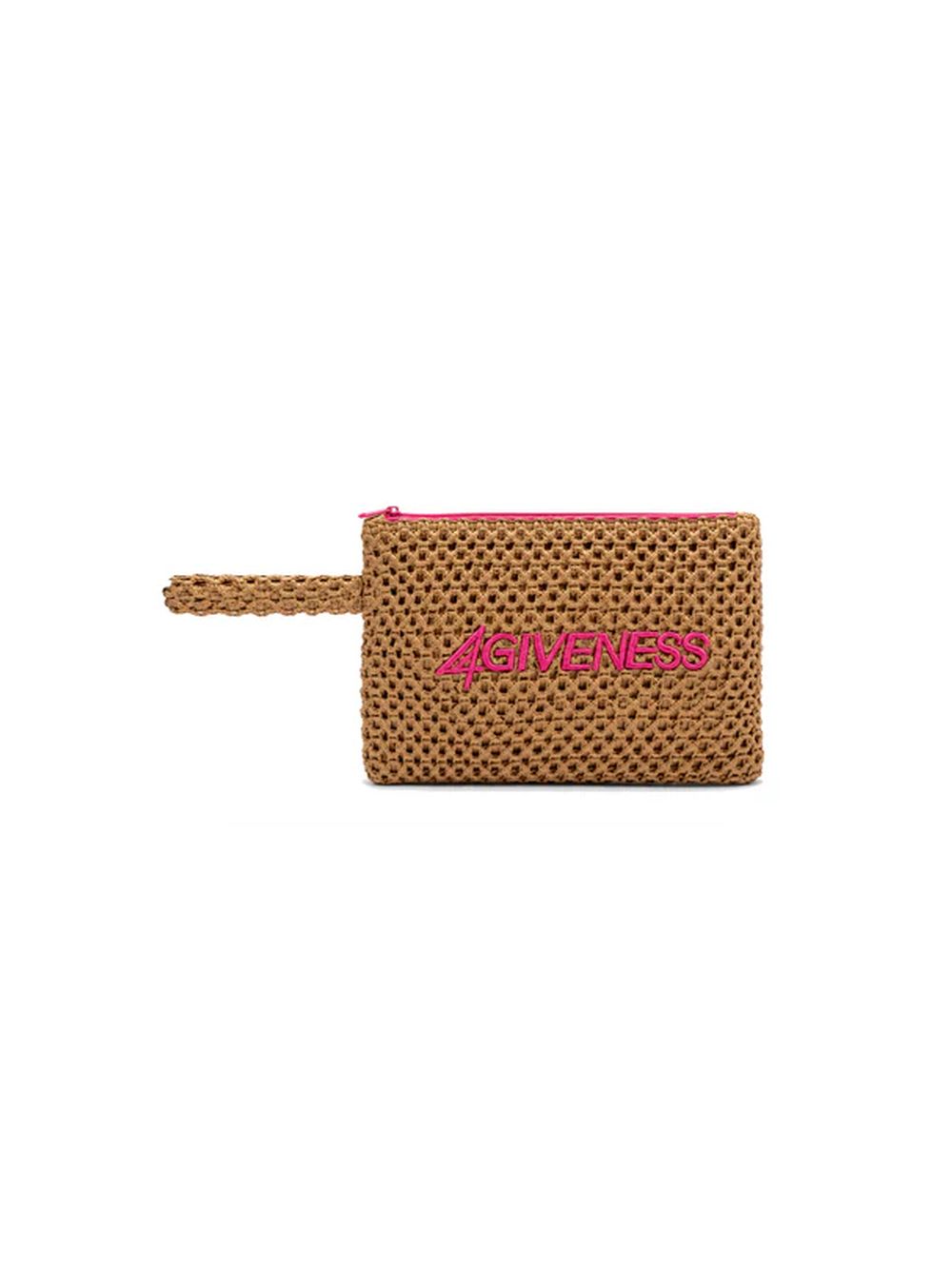 Borsa Pochette 4giveness CARTAPAGLIA RICAMO Donna - Rosa