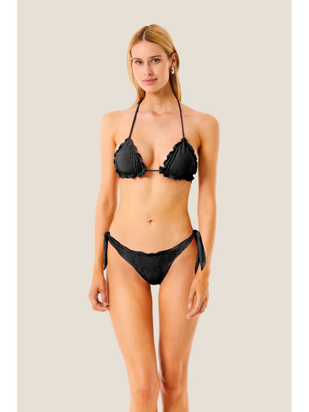 Costume 4giveness TRIANGOLO COLOR LUREX Donna - Nero