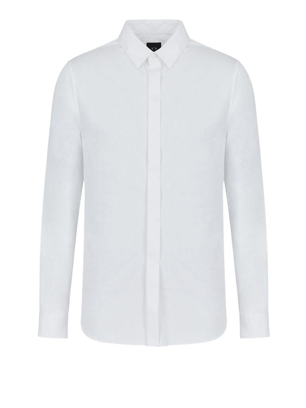 Camicia Armani slim fit in satin stretch Uomo - Bianco