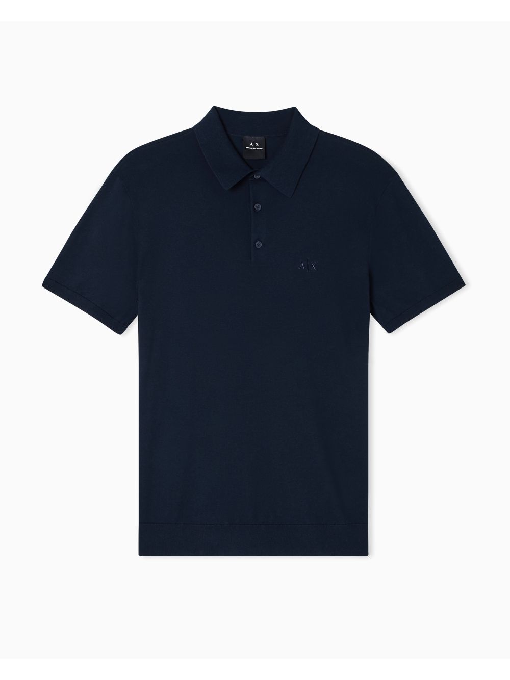 Polo Armani in piquet con dettagli a contrasto Uomo - Navy