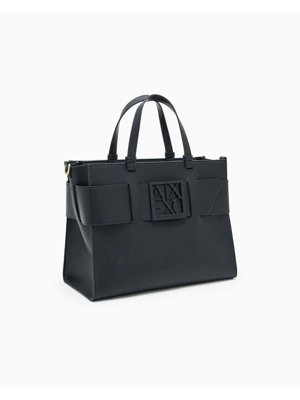 Borsa Armani con doppi manici e tracolla Donna - Nero