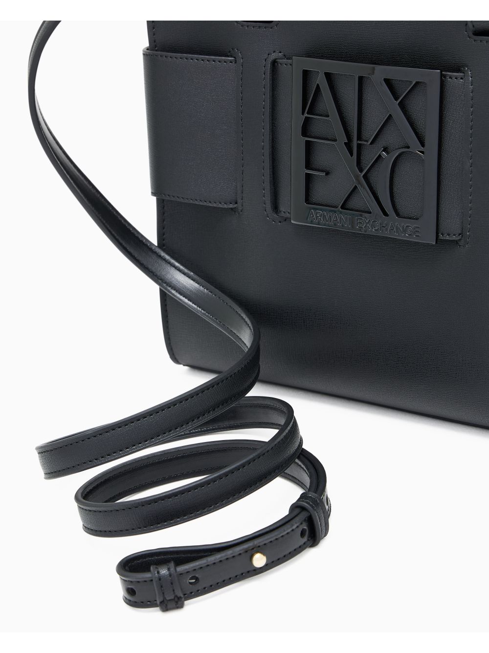 Borsa Armani con doppi manici e tracolla Donna - Nero