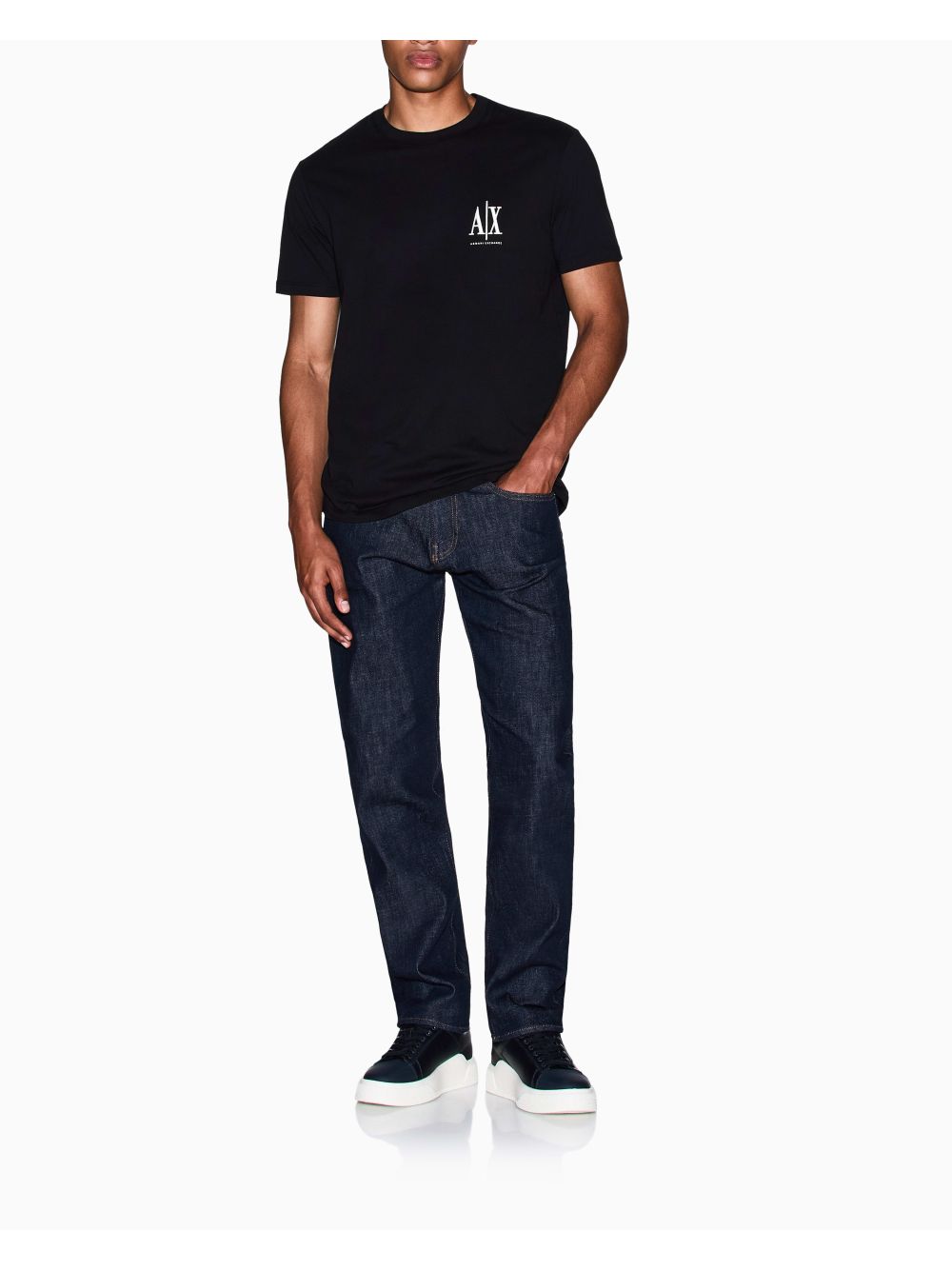T-shirt Armani regular fit Icon Uomo - Nero