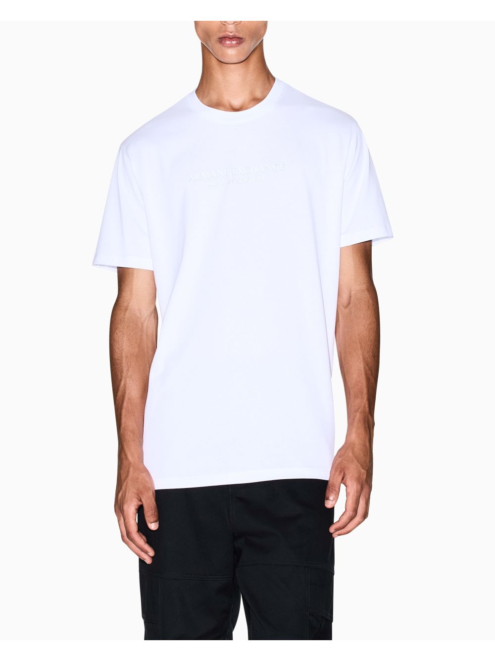 T-shirt Armani Regular Fit in Jersey di Cotone Uomo - Bianco