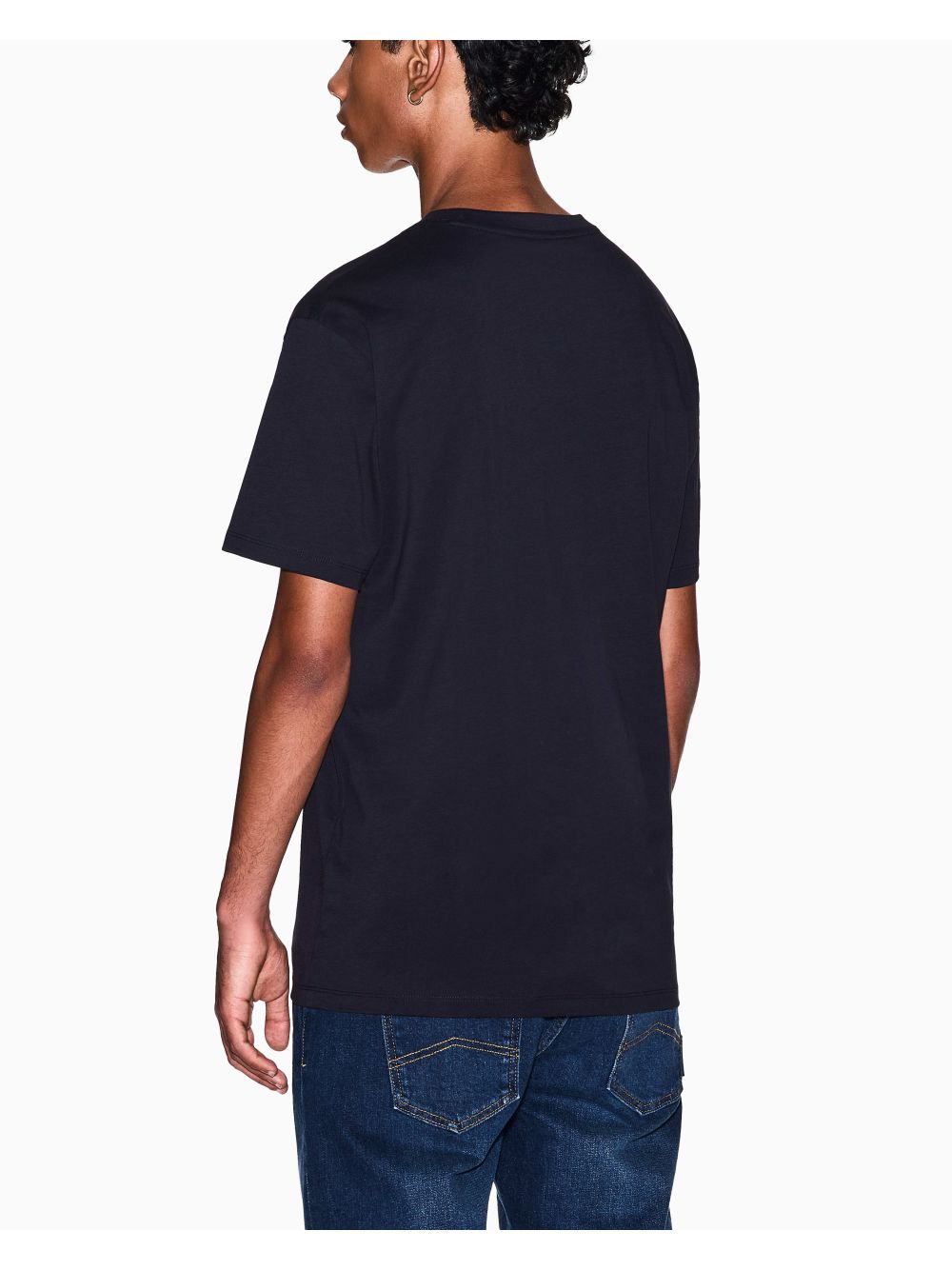 T-shirt Armani Regular Fit in Jersey di Cotone Uomo - Navy