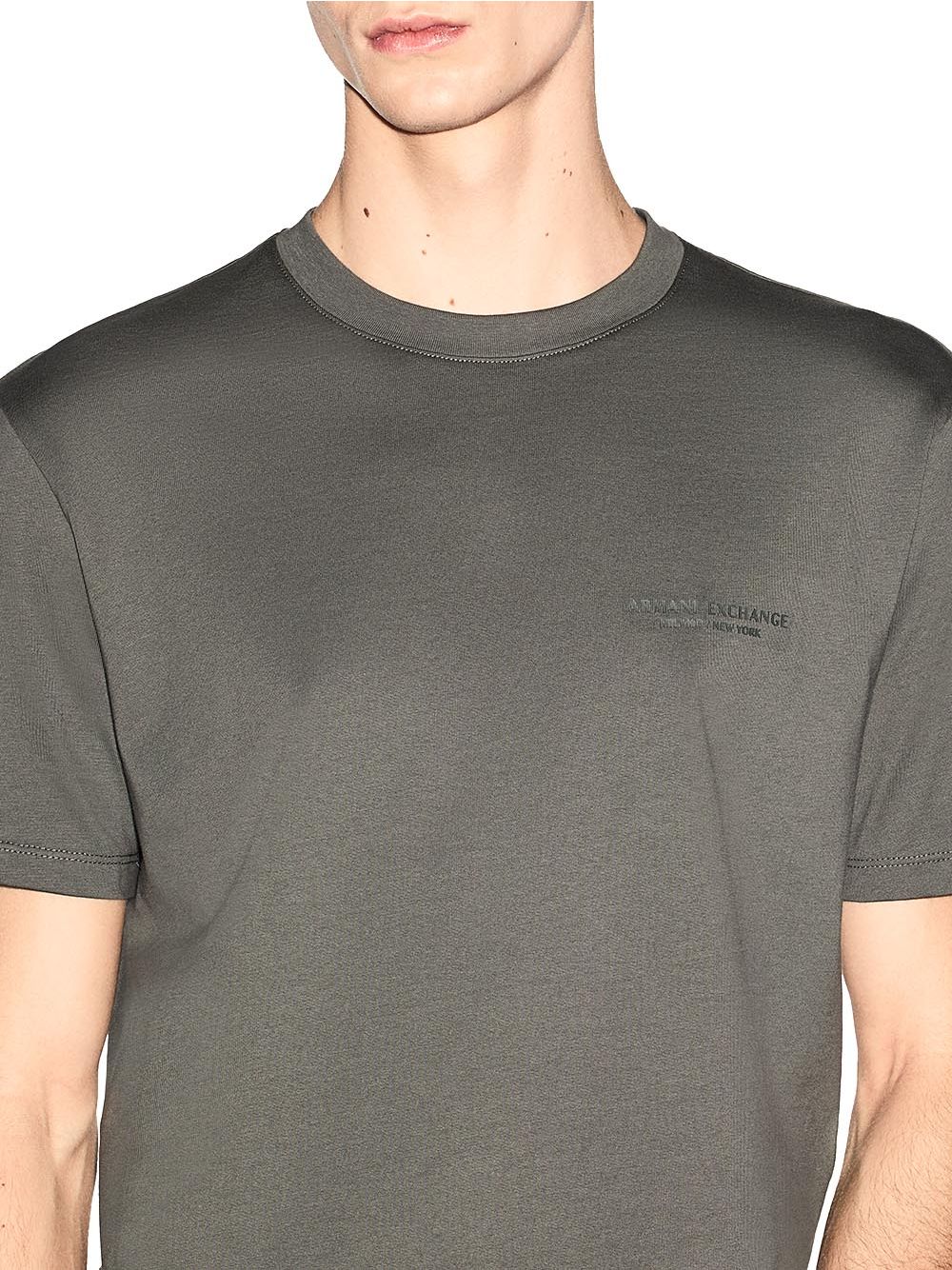 T-shirt Armani Regular Fit in Jersey di Cotone Uomo - Verde