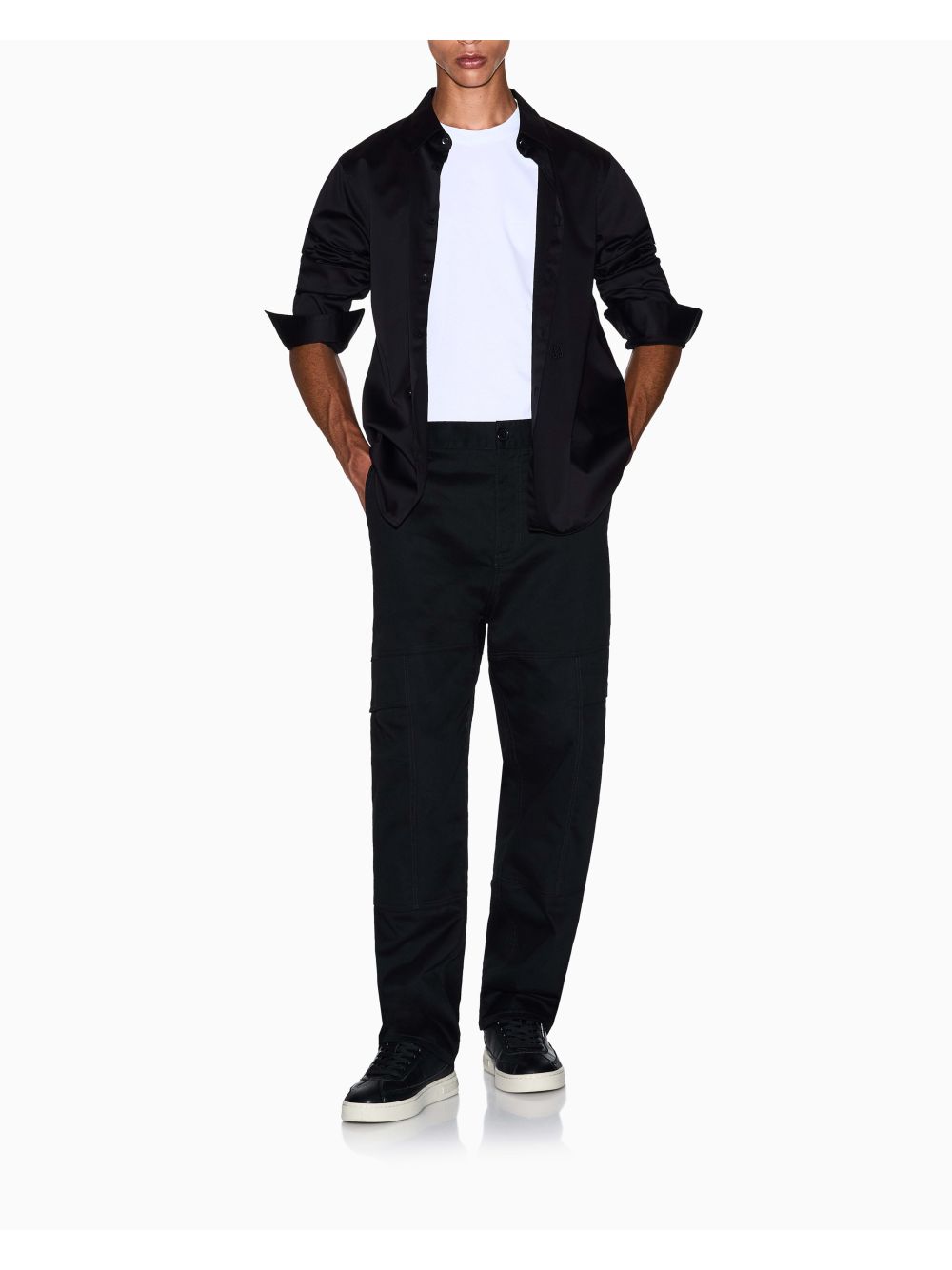 T-shirt Armani Regular Fit in Jersey di Cotone Uomo - Bianco