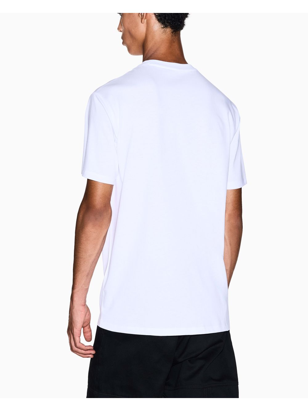 T-shirt Armani Regular Fit in Jersey di Cotone Uomo - Bianco