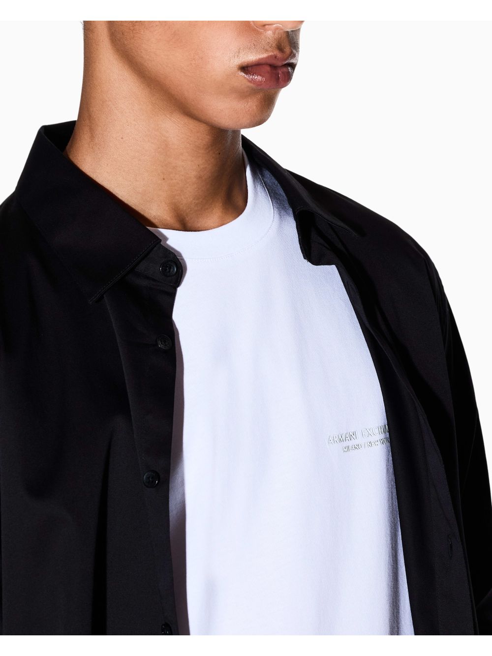 T-shirt Armani Regular Fit in Jersey di Cotone Uomo - Bianco