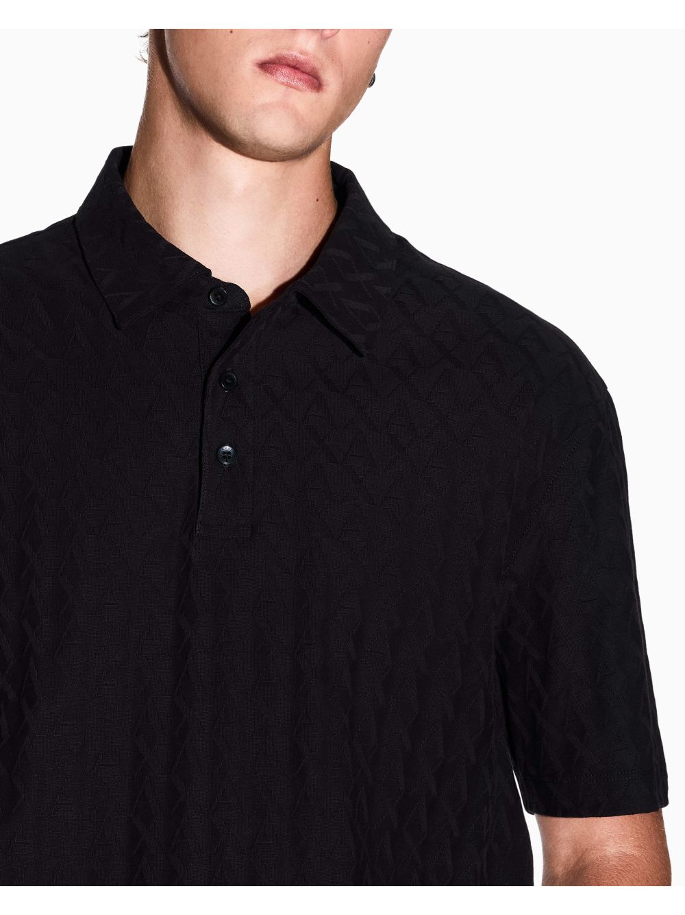 Polo Armani regular fit in cotone mercerizzato Uomo - Nero
