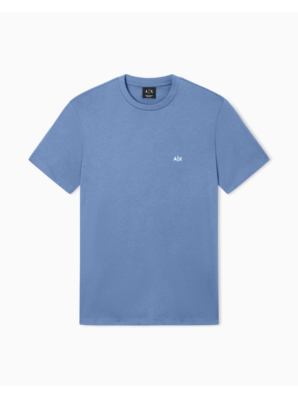 T-shirt Armani Regular Fit in Jersey di Cotone Uomo - Celeste
