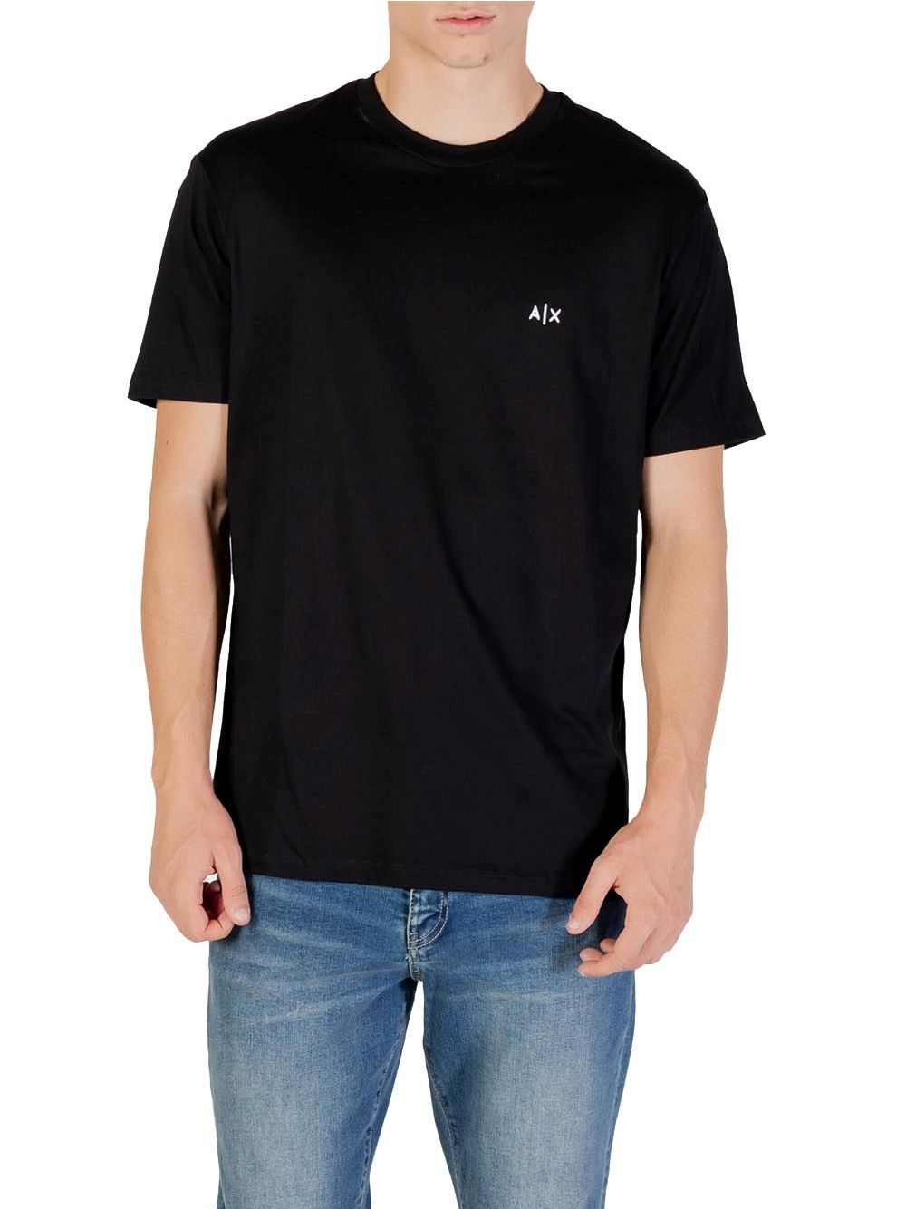 T-shirt Armani Regular Fit in Jersey di Cotone Uomo - Nero