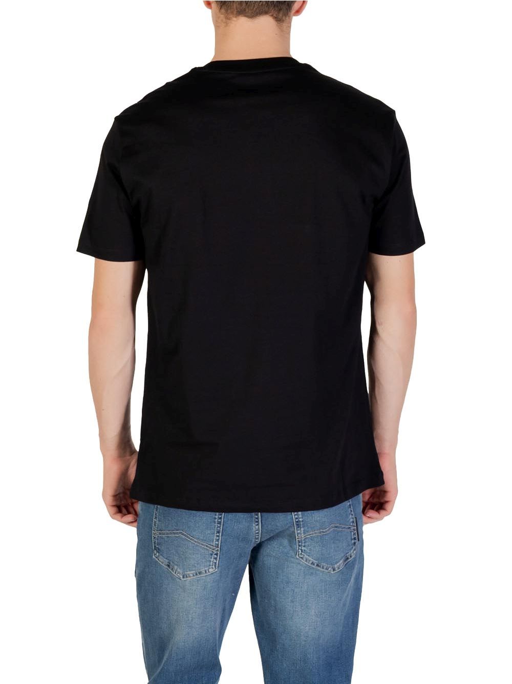 T-shirt Armani Regular Fit in Jersey di Cotone Uomo - Nero