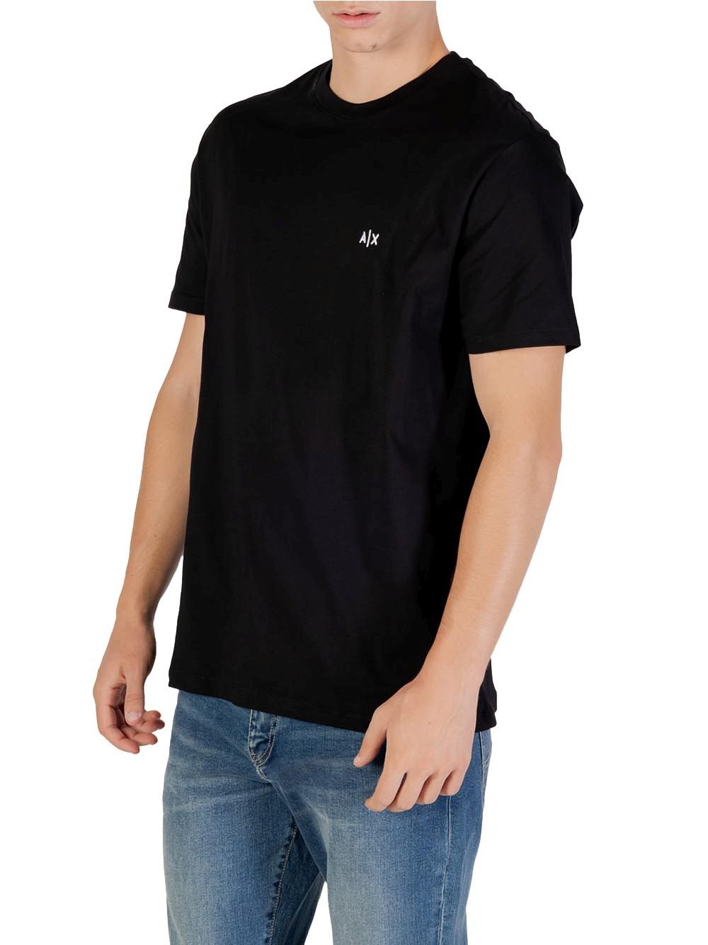 T-shirt Armani Regular Fit in Jersey di Cotone Uomo - Nero