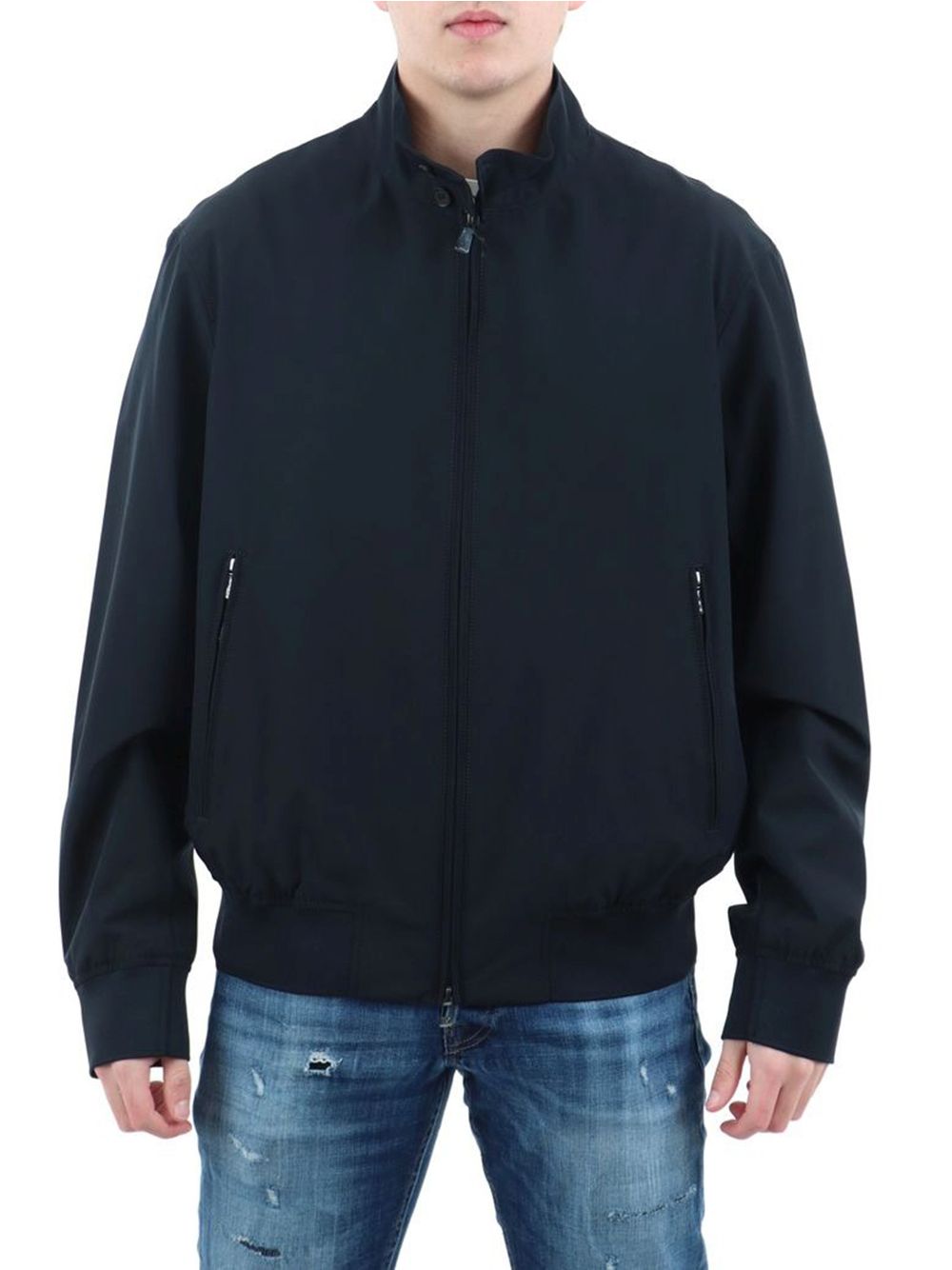 Giubbino Armani Blouson fullzip in tessuto stretch Uomo - Navy