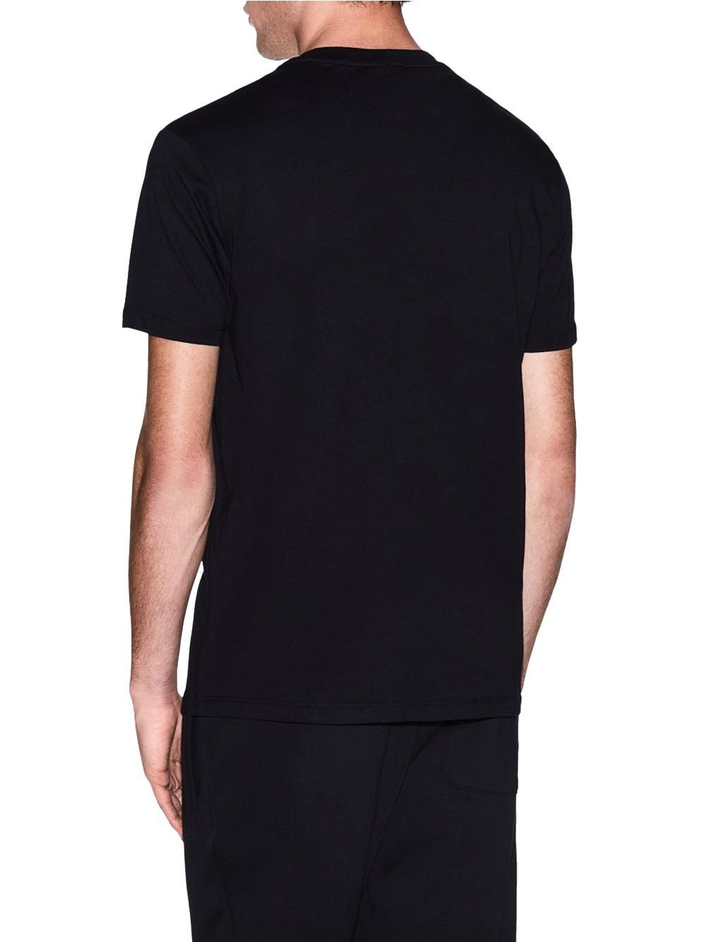 T-shirt Armani Regular Fit con patch logo Uomo - Nero