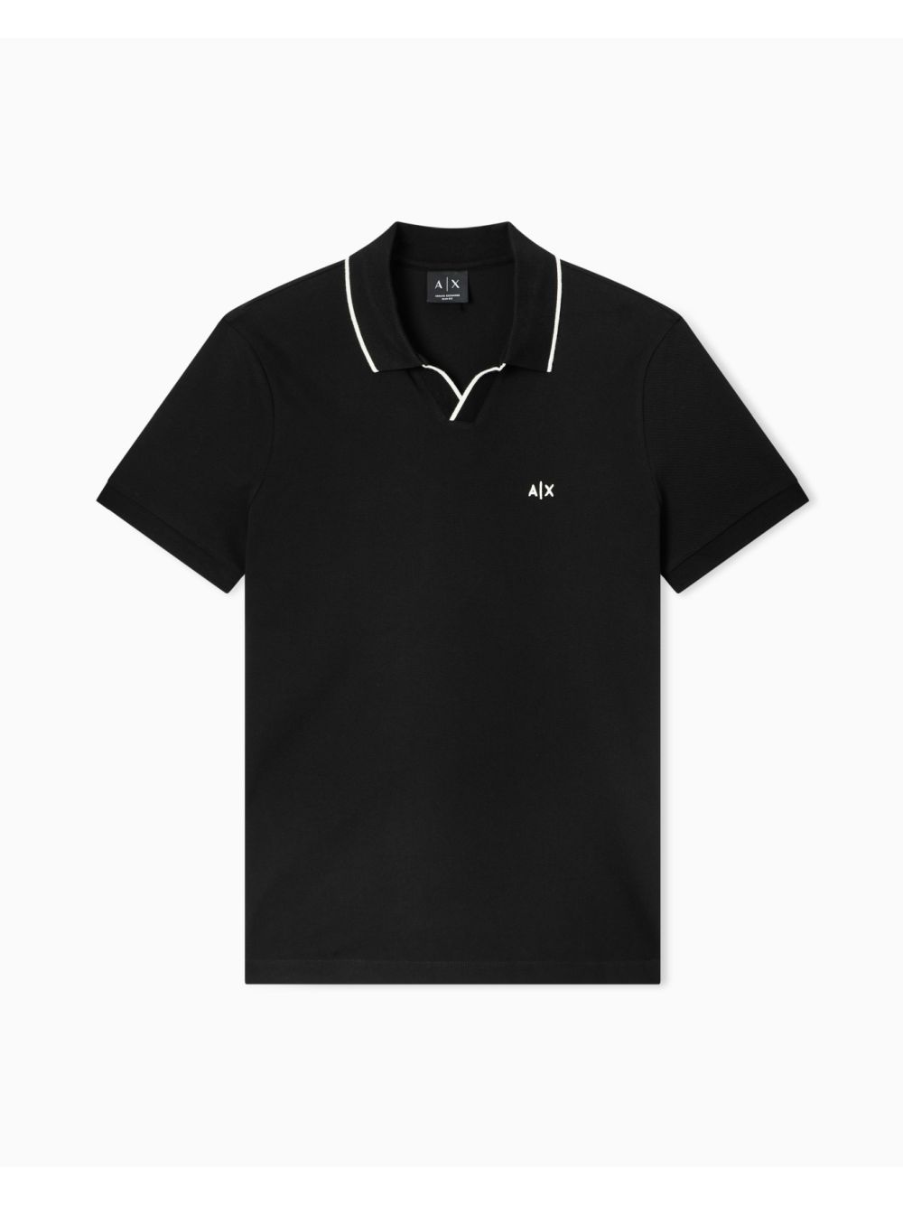 Polo Armani Classica in Piqué di Cotone Traspirante Uomo - Nero