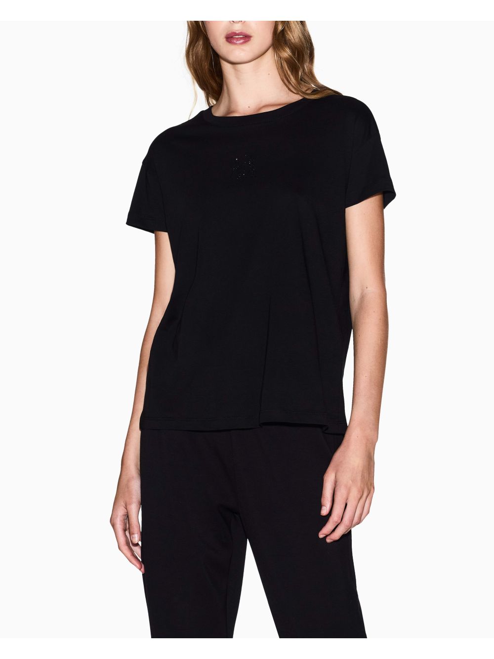 T-shirt Armani Relaxed fit in cotone Donna - Nero